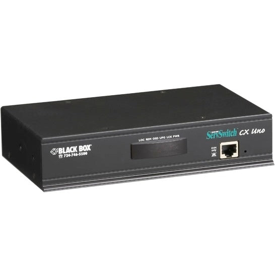 Black Box ServSwitch CX Uno, 8-Port - 8 Computer(s) - 1 Local User(s) - 1920 x 1200 - 9 x Network (RJ-45) - 2 x USB - 1 x VGA - 1U - Rack-mountable