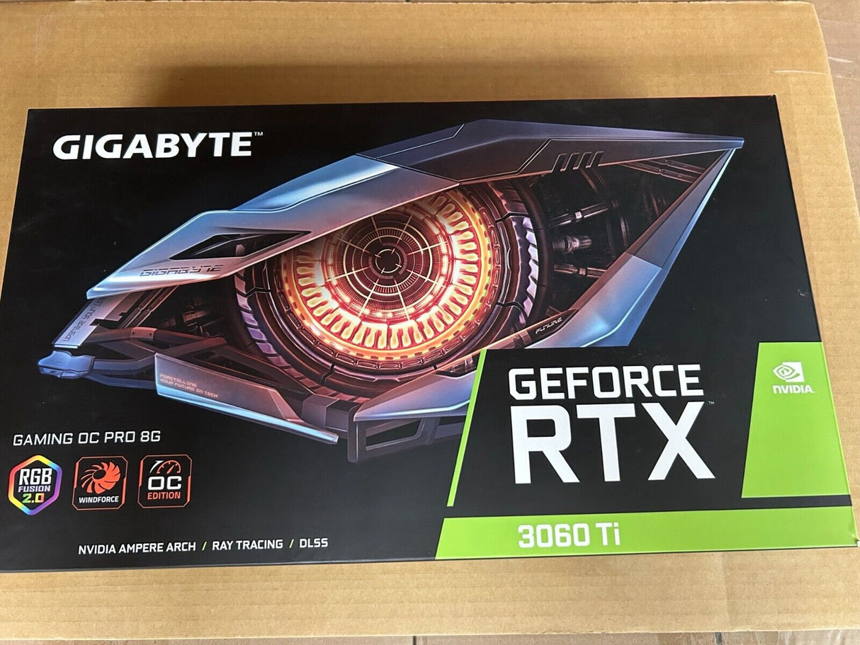 OPEN BOX - Gigabyte GeForce RTX 3060 Ti Gaming OC PRO 8G (REV3.0) Graphics Card, 3X WINDFORCE Fans, LHR, 8GB 256-bit GDDR6, GV-N306TGAMINGOC PRO-8GD R3 Video Card
