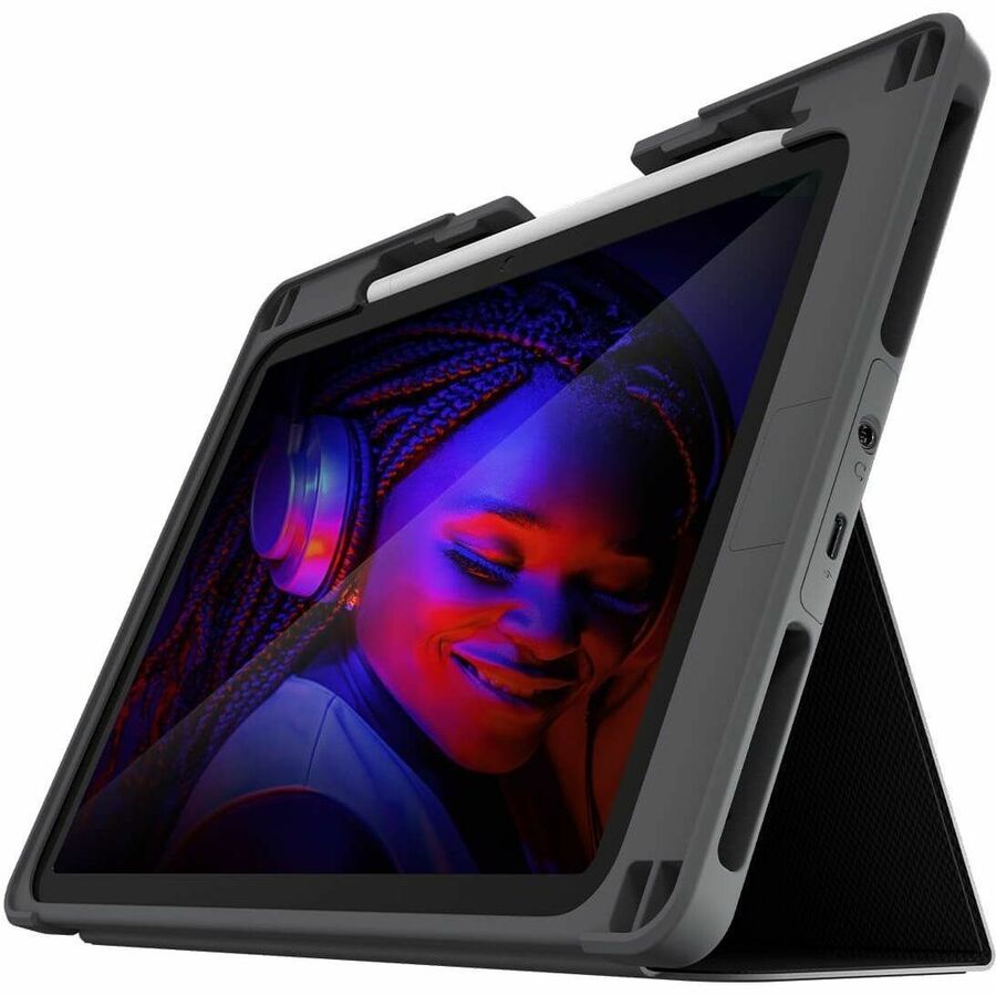 STM Goods Dux OX Rugged Carrying Case Apple iPad (10th Generation) Tablet - Black - Water Resistant Cover - Polycarbonate, Thermoplastic Polyurethane (TPU), Polyurethane Body - 10.6" Height x 8.6" Width x 1" Depth