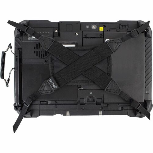 InfoCase ToughMate X Strap - Adjustable - 0.4" Height x 7" Width - Black - Vinyl, Nylon, Elastic - 1