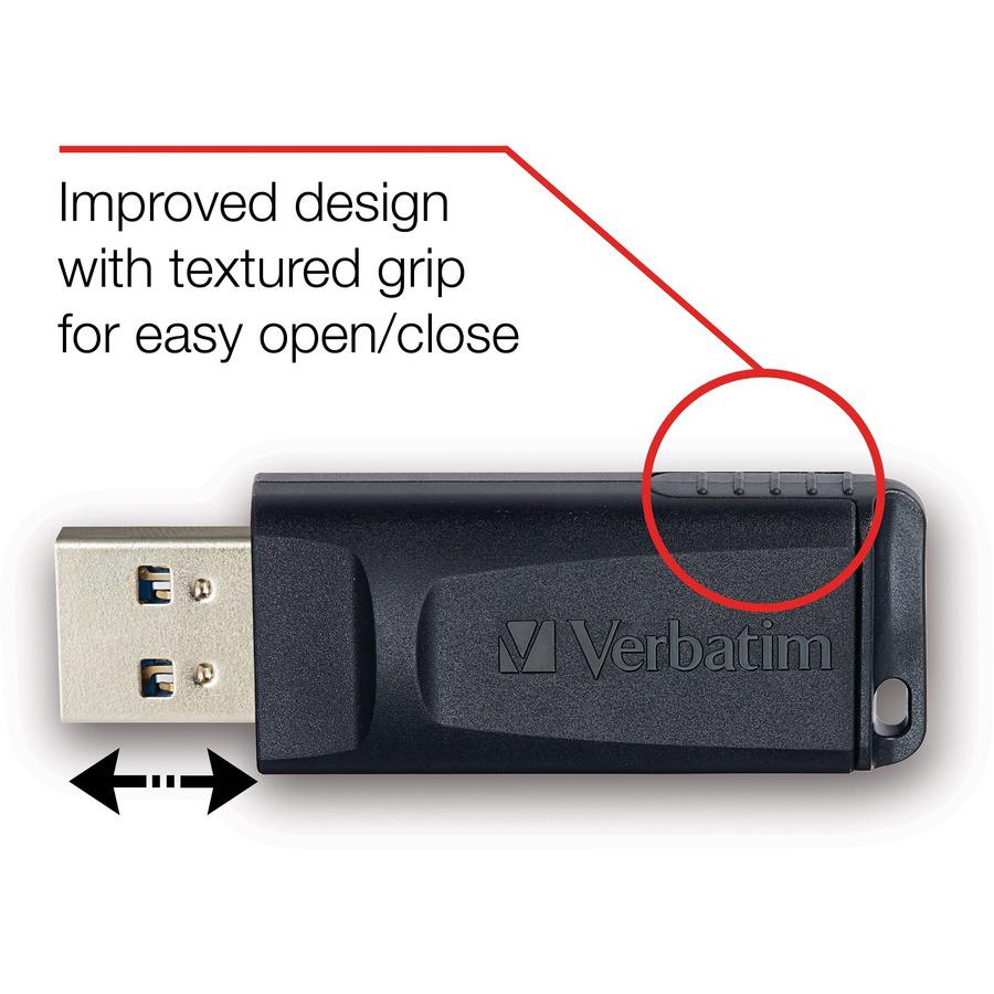 Verbatim 64GB Store 'n' Go USB Flash Drive 10pk Black 70895