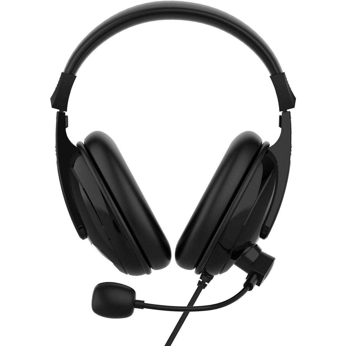 Morpheus 360 Basic Multimedia Stereo Headset - Adjustable Microphone - Lightweight Comfortable Design - Soft Eco Leather Ear Cushions - Over Ear - Black - HS3000S