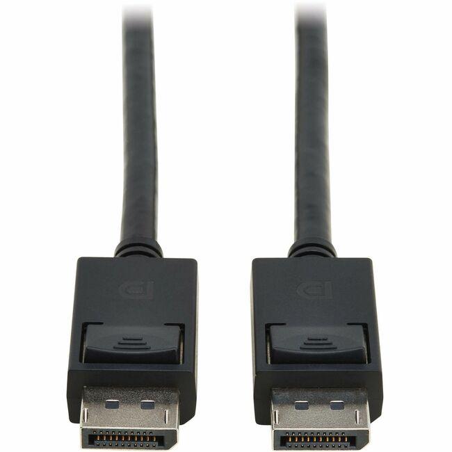 Tripp Lite series DisplayPort 2.1 Cable with Latching Connectors M/M 8K 60 Hz 40 Gbps HDR HBR3 MST 4:4:4 HDCP 2.2 Black 6 ft. 1.8 m P5800068K62