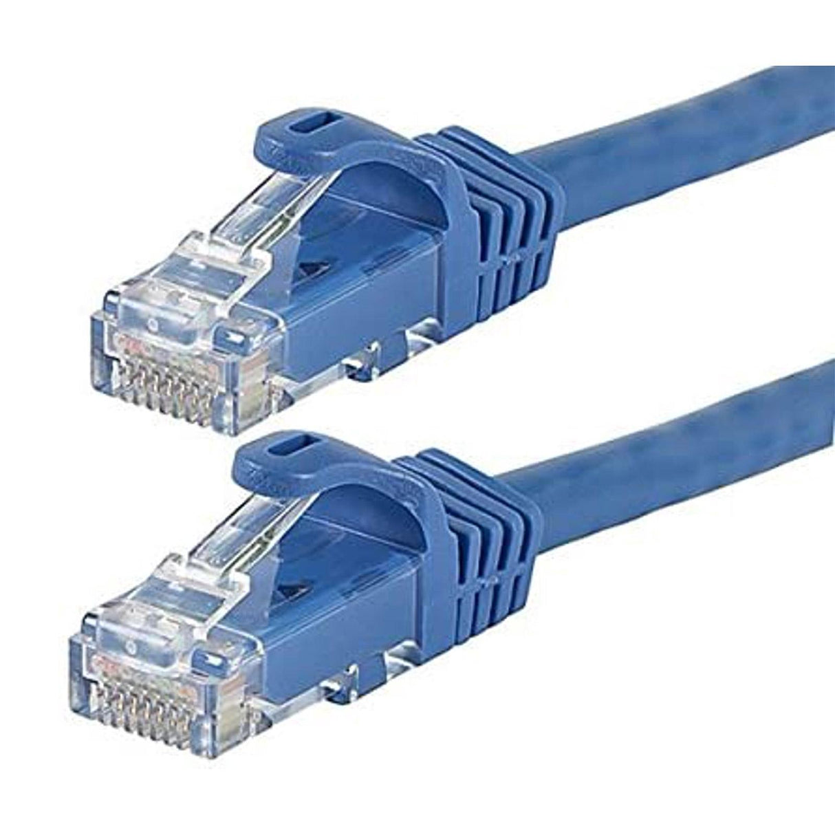Monoprice Cat6 Ethernet Patch Cable - 7 Feet - Blue (12-Pack) Snagless RJ45, 550MHz, UTP, Pure Bare Copper Wire, 24AWG - FLEXboot Series