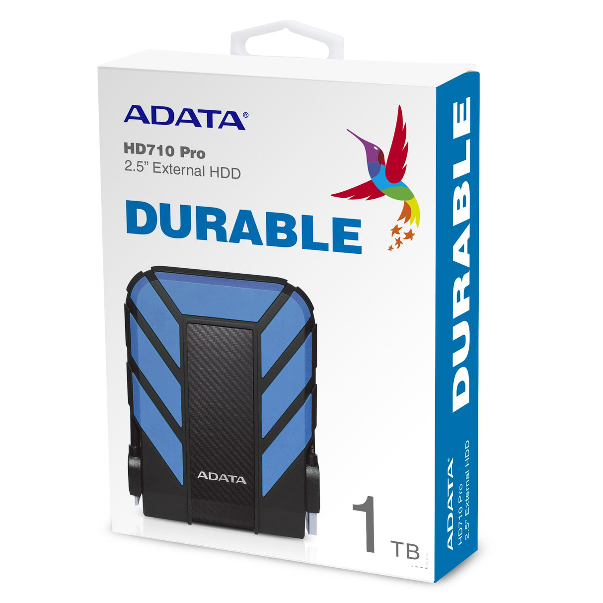 ADATA HD710 Pro External Hard Drive: Blue 1TB USB 3.1 | Durable, Waterproof, Dustproof Portable HDD | Shock Vibration Sensing Technology | Ratings: IPX8 MIL-STD-810G 516.6 | 3yr Warranty