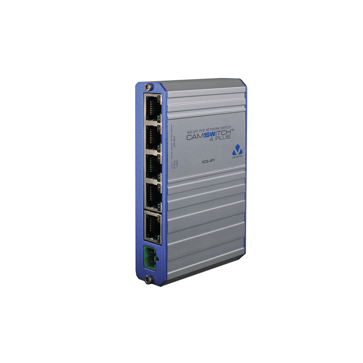 Veracity CAMSWITCH 4 Plus Compact, rugged, POE-powered 4-port POE network switch