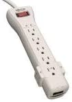 Tripp Lite SUPER7 Protect It! 7-Outlet Surge Protector (Basic Protection; 7ft Cord), Light Gray