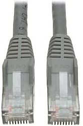 Tripp Lite Cat6 Gigabit Snagless Molded Patch Cable (RJ45 M/M) - Gray, 10-ft.(N201-010-GY) 10-ft. Gray