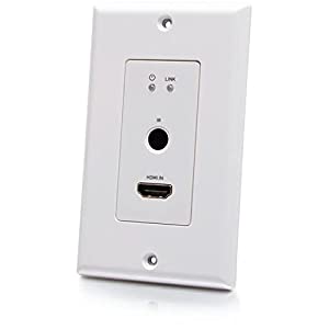 C2g/ cables to go C2G 4K HDMI HDBaseT + RS232 and IR Single Gang Wall Plate Transmitter