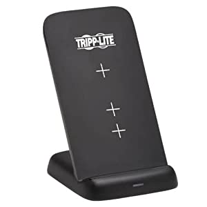 Tripp Lite Wireless Fast-Charging Phone Stand, iPhone & Android Qi-Certified Smartphone Compatible, 10W Output 9V/1.1A, USB-C International AC Adapter, 2-Year Warranty (U280-Q01ST-P-BK) Phone Stand Charger
