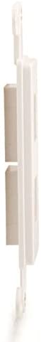 C2g/ cables to go C2G 03721 Two Port Keystone Wall Plate, White 2 Port Keystone Wall Plate White