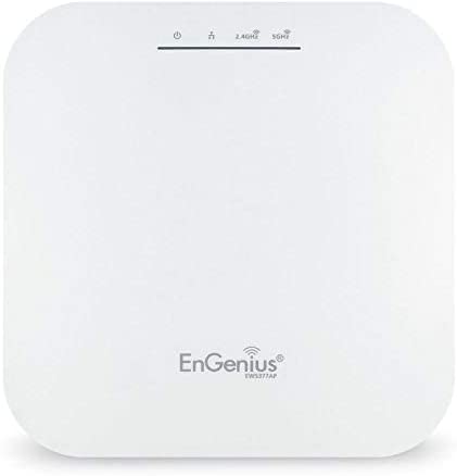 EnGenius EWS377AP WiFi 6 AX3600 4x4 Multi-Gigabit Access Point with 2.5Gbps Port, OFDMA, MU-MIMO, PoE+, WPA3, 1GB RAM, License-Free Management Tools (Power Adapter Not Included) AX3600 AP