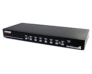 2CN6221 - StarTech.com 8 Port Rackmount USB VGA KVM Switch w/ Audio (Audio Cables Included) - Dealtargets.com