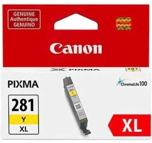 Canon CLI-281XL Yellow Ink Tank, Compatible to TR8520,TR7520,TS9120,TS8120 and TS6120 Printers (2036C001) Yellow XL Ink