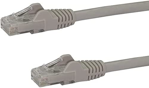 StarTech.com 5ft CAT6 Ethernet Cable - Black CAT 6 Gigabit Ethernet Wire -650MHz 100W PoE RJ45 UTP Category 6 Network/Patch Cord Snagless w/Strain Relief Fluke Tested UL/TIA Certified (N6PATCH5GR) Gray 5 ft / 1.5 m 1 Pack