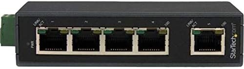 StarTech.com 5-Port Ethernet Switch - 10/100Mbps Industrial Networking Solution - IP30-rated Energy Efficient Internet Switch (IES5102)