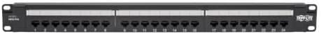 Tripp Lite Cat6 PoE-Plus Compliant Patch Panel 24-Port 110/Krone 568A/B RJ45 Ethernet 1URM Rackmount TAA 24 Port