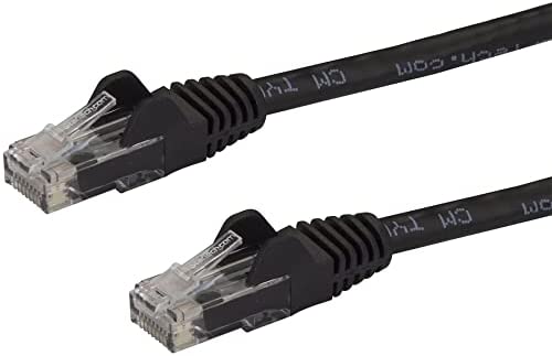 StarTech.com 6in CAT6 Ethernet Cable - Black CAT 6 Gigabit Ethernet Wire -650MHz 100W PoE RJ45 UTP Category 6 Network/Patch Cord Snagless w/Strain Relief Fluke Tested UL/TIA Certified (N6PATCH6INBK) Black 0.5 ft 1 Pack