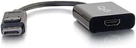 C2g/ cables to go C2G Display Port Cable, Display Port to HDMI, 4K, Male to Female, Black, 8 inches, Cables to Go 54306 0.7 Feet DisplayPort To HDMI - Active