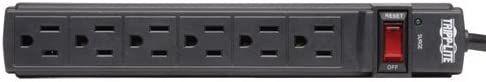 Tripp Lite 6 Outlet Surge Protector Power Strip, 6ft Cord, Black, $10,000 INSURANCE (TLP6B)