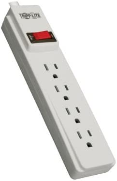 Tripp Lite 4 Outlet Home & Office Power Strip, 10ft Cord with 5-15P Plug (PS410) 4 Outlet + 10ft Cord