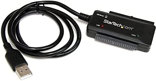 StarTech.com USB 2.0 to IDE SATA Adapter - 2.5 / 3.5" SSD / HDD - USB to IDE & SATA Converter Cable - USB Hard Drive Adapter (USB2SATAIDE),Black 2.5 Inch/3.5 Inch SATA/IDE USB 2.0