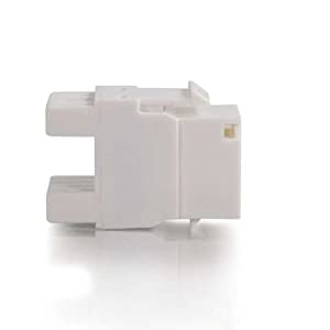 C2G 03791 Cat5e RJ45 Unshielded Keystone Jack, White