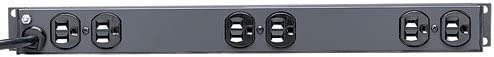 Tripp Lite 12 Outlet Rackmount Network-Grade PDU Power Strip, Front & Rear Facing, 15A, 15ft Cord with 5-15P Plug (RS-1215) 15A Single