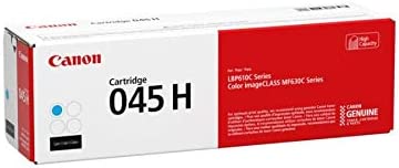 Canon Genuine Toner, Cartridge 045 Cyan, High Capacity (1245C001), 1 Pack, for Canon Color imageCLASS MF634Cdw, MF632Cdw, LBP612Cdw Laser Printer High Yield Cyan