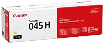 Canon Genuine Toner, Cartridge 045 Yellow, High Capacity (1243C001), 1 Pack, for Canon Color imageCLASS MF634Cdw, MF632Cdw, LBP612Cdw Laser Printer High Yield Yellow