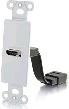 C2g/ cables to go C2G 41013 Composite Video and RCA Stereo Audio Pass Through Single Gang Wall Plate, Brushed Aluminum HDMI Decorative Wall Plate White