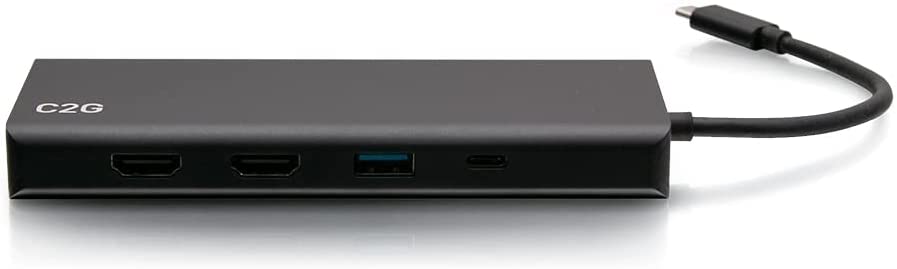 C2g/ cables to go C2G 4K USB C Dual Monitor Dock - HDMI, Ethernet, USB, 3.5mm & 60W Power