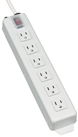 Tripp Lite 6 Outlet Home & Office Power Strip, 15ft Cord with 5-15P Plug (TLM615NC),Gray