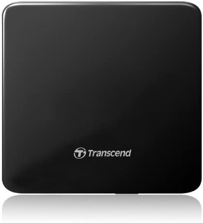 Transcend 8K Extra Slim Portable DVD Writer Optical Drive (TS8XDVDS-K) Black