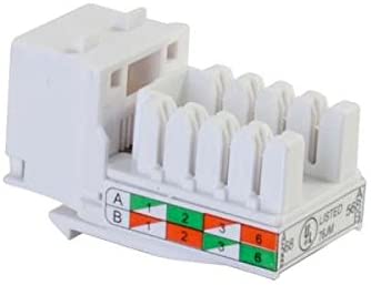 C2g/ cables to go C2G 29311 Cat6 RJ45 Unshielded Keystone Jack, White Cat6 90 Keystone Jack White
