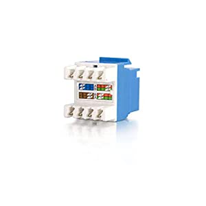 C2g/ cables to go C2G 03796 Cat5e RJ45 Unshielded Keystone Jack, Blue Cat5e 180 Keystone Jack Blue