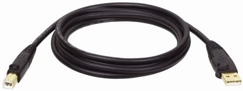 Tripp Lite USB 2.0 High-Speed Cable, Type-A to Type-B (M/M), 10-ft, Retail Packaging (U022-010-R), Black 10 ft.