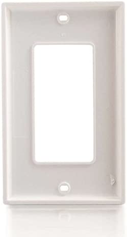 C2g/ cables to go C2G / Cables To Go 03725 Decorative Compatible Cutout Single Gang Wall Plate