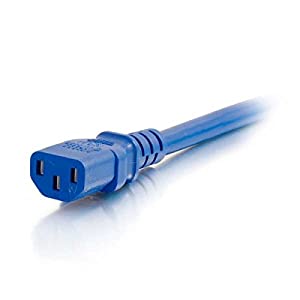 C2g/ cables to go C2G Power Cord, Short Extension Cord, Power Extension Cord, 18 AWG, Blue, 6 Feet (1.82 Meters), Cables to Go 17504 Blue 6 Feet C14 to C13 18/3 Cord