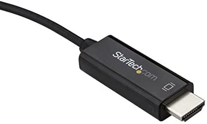 StarTech.com 10ft (3m) USB C to HDMI Cable - 4K 60Hz USB Type C to HDMI 2.0 Video Adapter Cable - Thunderbolt 3 Compatible - Laptop to HDMI Monitor/Display - DP 1.2 Alt Mode HBR2 - Black (CDP2HD3MBNL) 10 ft / 3 m Black