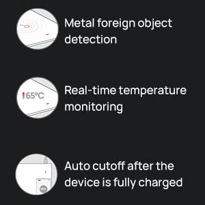 HUAWEI Wireless Charging Mouse Pad GT, Non-Slip Base, Polymer Hard Matte Surface, 15W Qi Standard, Compatible with Multiple Wireless Charging Devices, Intelligent Foreign Object Detection, USB-C Port