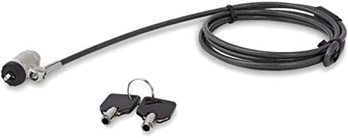 StarTech.com 6ft (2m) Laptop Cable Lock with Keys - Keyed Security Cable Lock for Compatible K-Slot Laptops, Desktops, Computers & Other Devices - Anti-Theft Vinyl Coated Steel Cable Lock (LTLOCKKEY)
