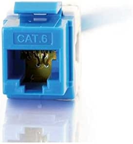 C2g/ cables to go Cables To Go - Keystone jack - RJ-45 - blue - 1 port Cat6 180 Keystone Jack Blue