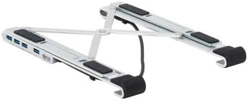 Tripp Lite Inclined Laptop Stand USB-C Hub Four USB-A Ports, USB 3.2 Gen 1, 5 Gbps Data Transfer, 100W Power Delivery Charging 20V 5A, Sturdy Adjustable/Foldable Stand, 1-Year Warranty (U460-ST4-4A-C) Laptop Stand Hub