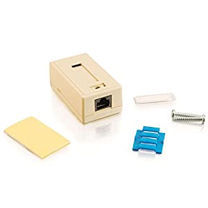 C2g/ cables to go C2G 03835 1-Port Cat5e Surface Mount Box, White