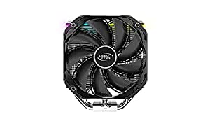 DeepCool AS500 Plus CPU Air Cooler, Universal RAM Height Compatibility, Two 140mm PWM Fan, A-RGB Top Cover, 5 Heat Pipe Design for Intel Core/AMD Ryzen CPUs