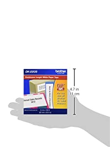 Brother Genuine, DK-2205 Continuous Paper Label Roll, Cut-to-Length Label, 2.4” x 100 Feet, (1) Roll Per Box 1 Roll Label Roll
