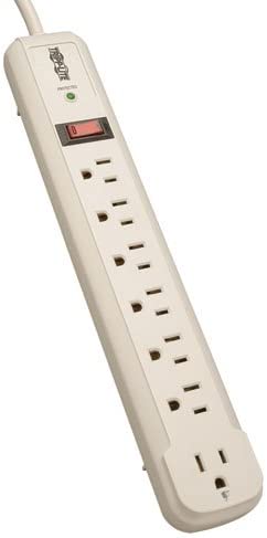 Tripp Lite 7 Outlet (6 Right Angle + 1 Transformer Outlet) Surge Protector Power Strip, 4ft Cord, Lifetime Limited Warranty & $25K INSURANCE (TLP74R) 7 Outlet Outlet