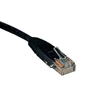 Tripp Lite Cat5e 350MHz Molded Patch Cable (RJ45 M/M) - Black, 50-ft.(N002-050-BK) 50 feet Black