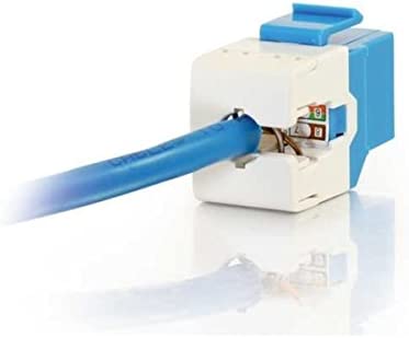 C2g/ cables to go Cables To Go - Keystone jack - RJ-45 - blue - 1 port Cat6 180 Keystone Jack Blue